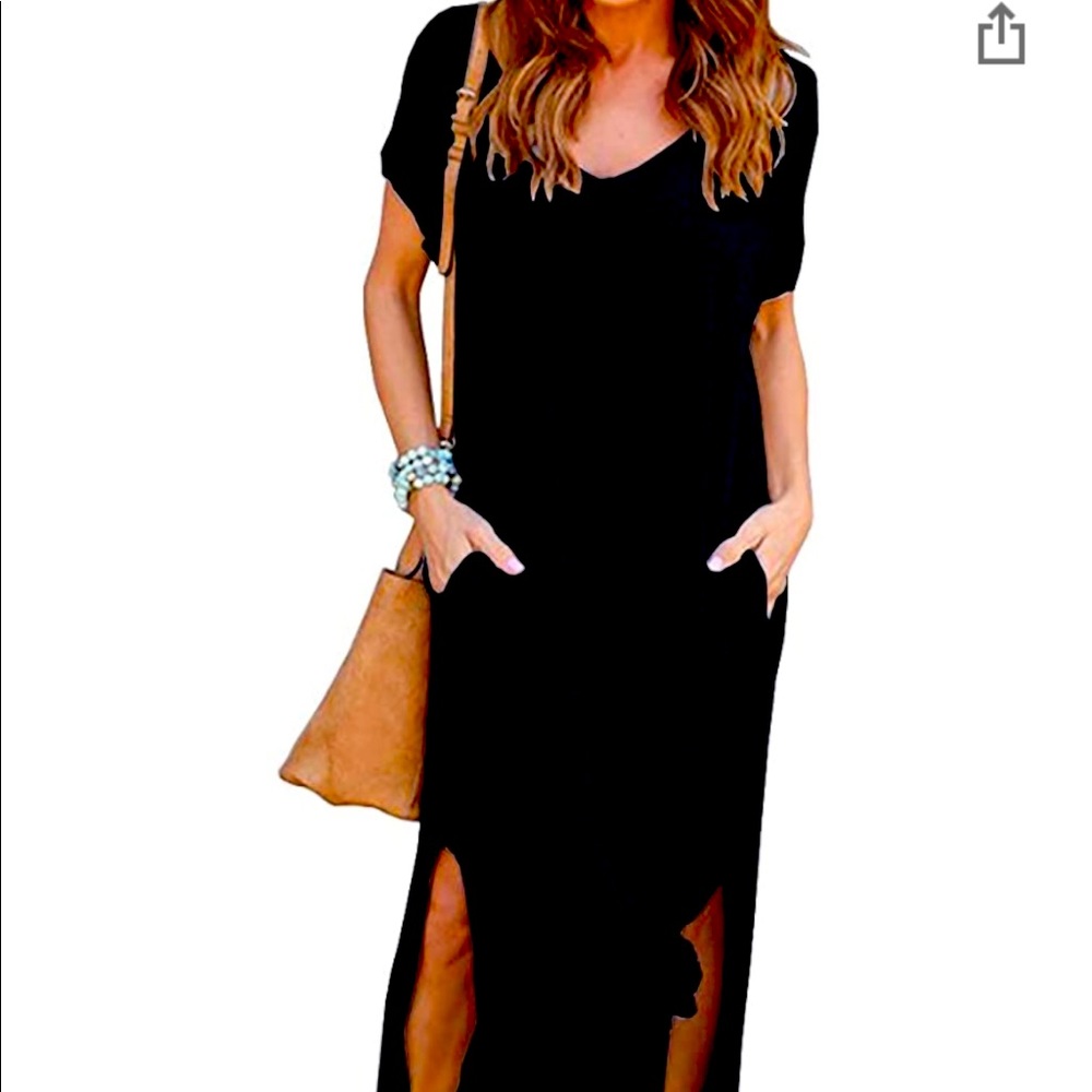 Black maxi dress